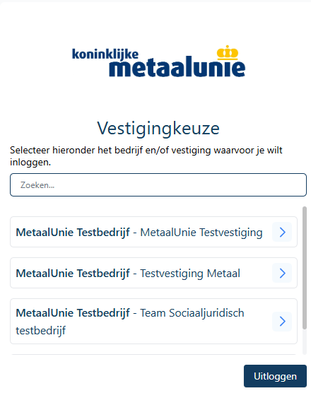 InloggenVestigingKeuze