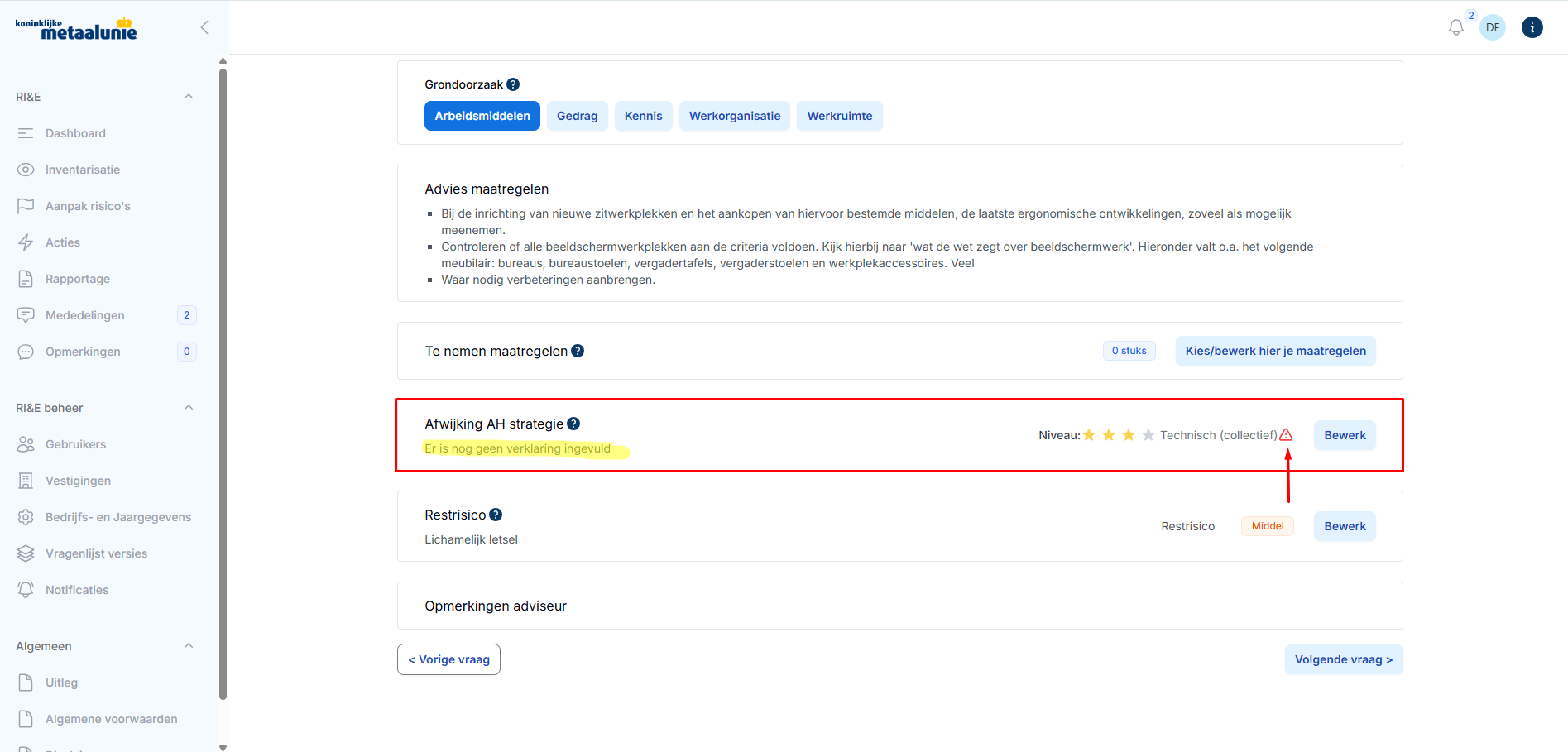 InventarisatieVragenAfwijkingAhStrategieOnvoldoende