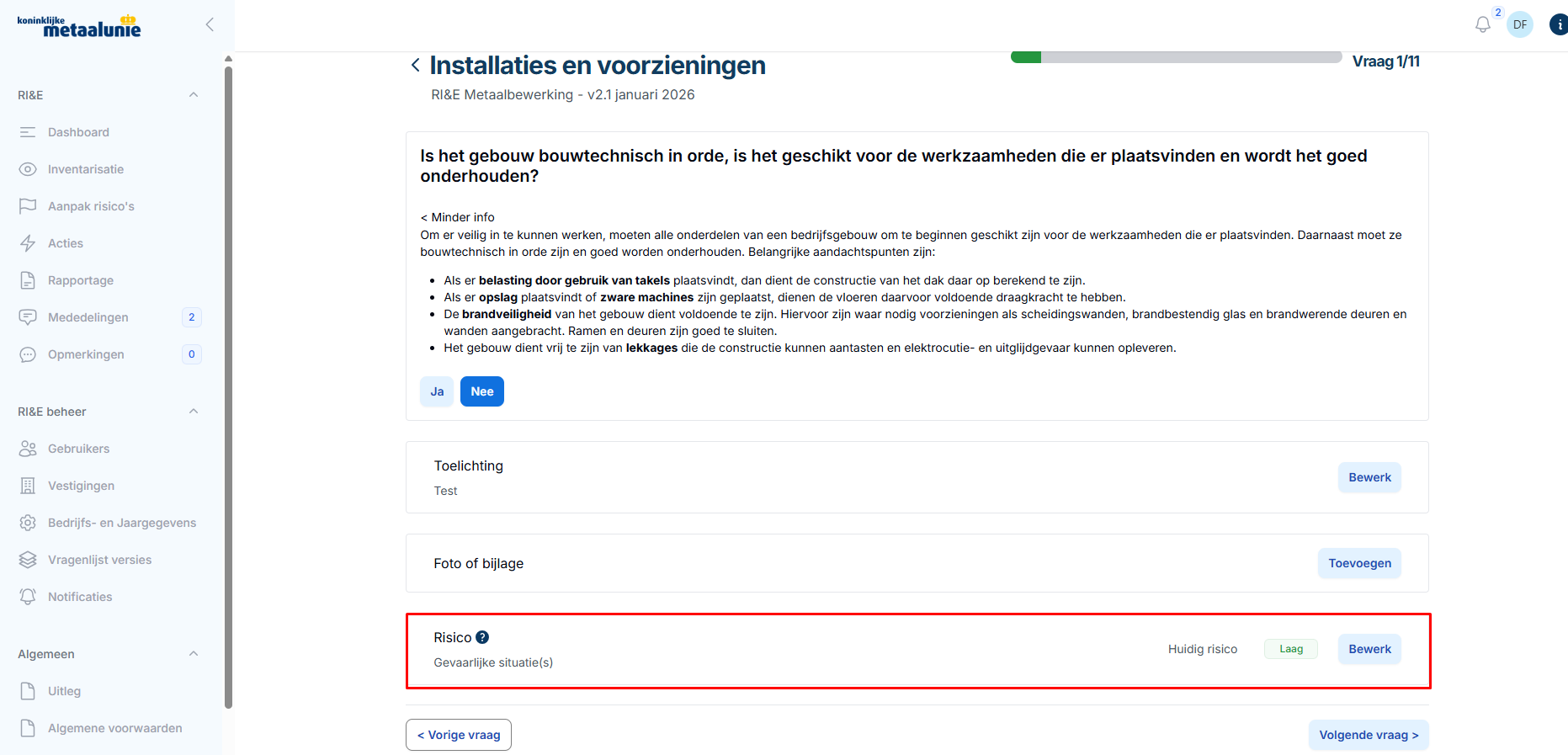 InventarisatieVragenRisico