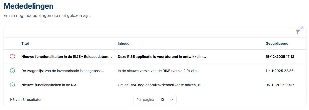MededelingenGelezen